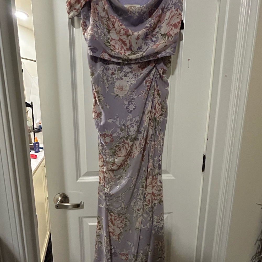 Occasion Chiffon Floral Ruched Maxi Skirt